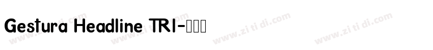 Gestura Headline TRI字体转换